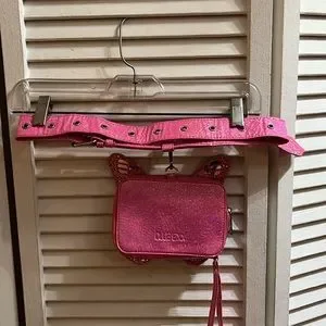 NWOT CLUBEXX Butterfly Super Bag Pink Glitter Belt Club Exx | Accessories | Nwot Clubexx Butterfly Super Bag  main image 3